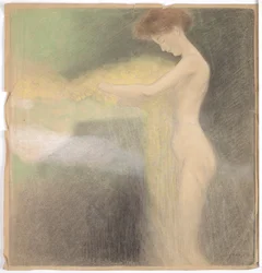 Female Nude with Outstretched Hands to the Left