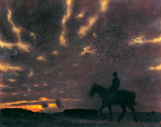 Autumn Evening with Rider