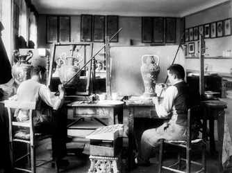 Decorators in the Ginori Factory, in Doccia Near Florence