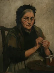 The Thread of Life Runs Smooth as Yet, 1885