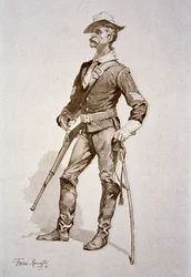 A Sergeant of US Cavalry, after a drawing of 1890