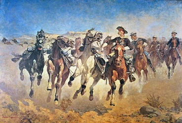 Dismounted: the 4th Troopers Moving, originally painted 1890