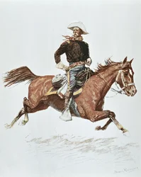 US Cavalry Officer in campaign dress of the 1870s