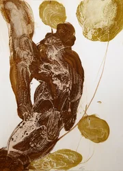 Golden Abstract Embrace