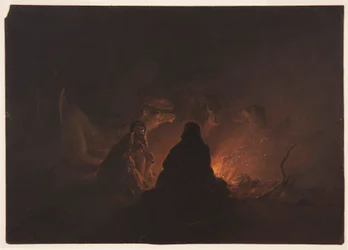 Bedouins in Camp at Night