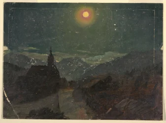 Alpine Landscape at Night, 1868