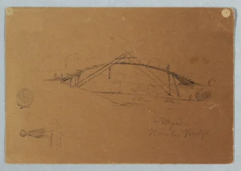 Bamboo Bridge at Buga, Colombia and Girl Carrying a Jar, Cartago, Colombia, July 1853