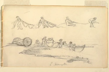 Boat with Woman and Children, July–August 1858