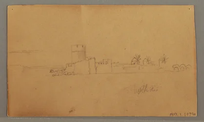 Castle by Harbor, May 29, 1868
