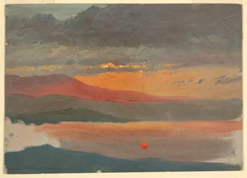 Drawing, Cloud Studies at Sunset, 1860–70