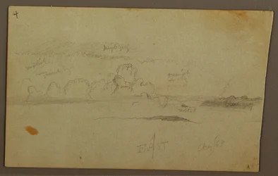 Drawing, Clouds Over Hill Range, 1863