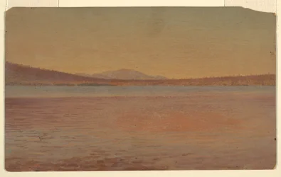 Distant View of Mounts Katahdin and Traveller Shown from Lake Millinocket, 1870–80