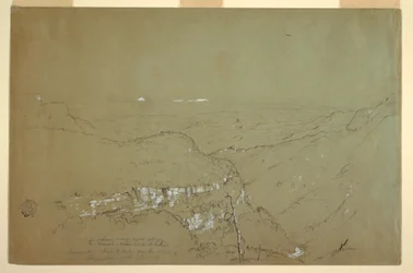 Distant View of the Volcanos Tolima and Ruiz from the Vicinity of Tequendama Falls, Colombia, June 1853