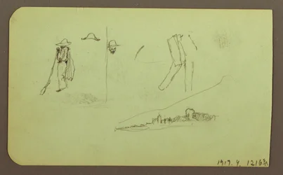 Factory; Verso: Figures, 1883