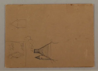 Figure, Rooftops, Possibly 1869