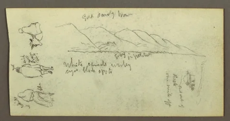Figure Study, Mountain Range, Possibly 1868