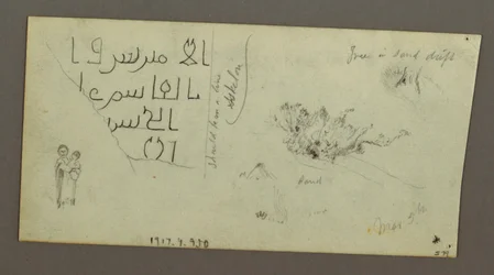 Figure and Camel Studies, March 4, possibly 1868