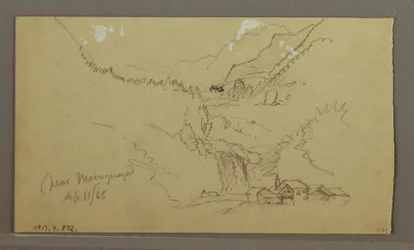 Glacier, Bridge and House, September 1868