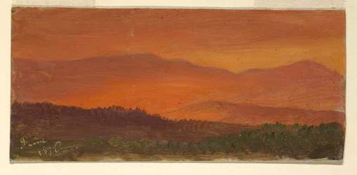 Hudson Valley and Distant Mountains at Sunset, June 1870
