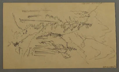 Mountain Peaks, Two figures in a Rowboat, August 1868