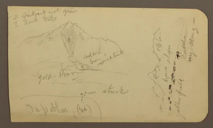 Mountain, Zapotlan; Verso: Wooded Hillside, Cuitzeo Lake, January 1885