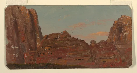 Petra, Khirbet en-Nasara rock chambers, February 1868