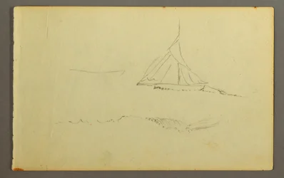 Sailboat Seen from Port Side, 1845