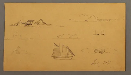 Sketches from Labrador, possibly July 14, 1859