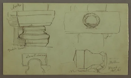 Studies of Arches and Base of Arch, April 1868