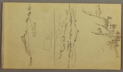 Town Below a Mountain Top, Hilltop Town, possibly 1868–69