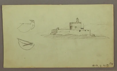 Town by the Coast, Mountain Range Behind, May 27, 1868