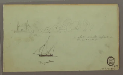 Two Studies of Fishermen with Rods and Torches, April 1868