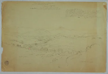 View near Popayan including Mount Purese Volcano, Cauca River, Colombia, August 8, 1853