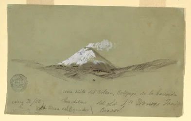 View of Cotapaxi from the Hacienda San Antonio, Ecuador, August 30, 1853