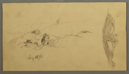 Women Washing at A Trough, Mountains, August 28, 1868