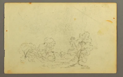 Drawing, Wooded Landscape, Possibly 1845