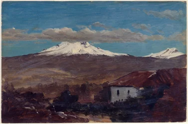 Mount Chimborazo Shown From Riobamba, Ecuador