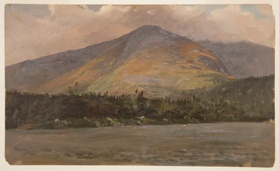 Mt. Katahdin, Showing Pomola and the Great Basin from Sandy Bottom Pond