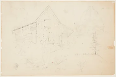 Sketch of a Barn and Haystack