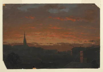 Sunset at Hudson, New York