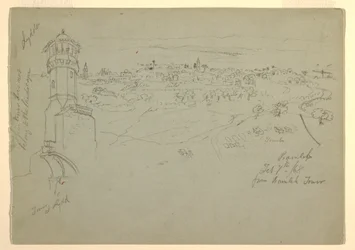 Tower at Lydda, and Ramleh Seen from Ramleh Tower, Palestine
