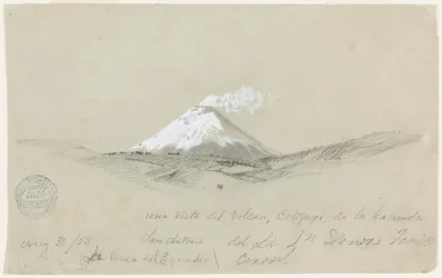 View of Cotopaxi from the Hacienda San Antonio, Ecuador