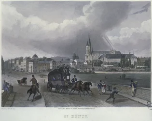 The Town of St. Denis, engraved by Frederic Martens