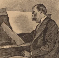 Portrait of Pianist and Composer André Messager