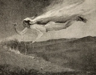 Glared like Ishkoodah, the Comet, Like the Star with Fiery Tresses, from The Song of Hiawatha by Henry Wadsworth Longfellow, 1911