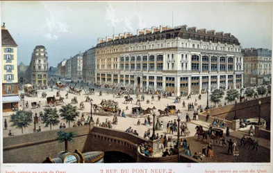 Exterior View of La Belle Jardiniere, Rue du Pont Neuf in Paris