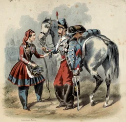 The French Army and Its Cantinieres: Hussard and Cantiniere de Troupe de Line