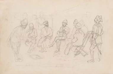 The meeting between Cavagnari and the Khan of Lalpura at Dakka in February 1879