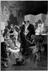 Russian Custom: The Horoscope of Molten Lead Silhouettes (engraving)