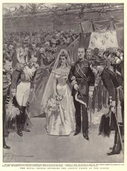 The Royal Couple entering the Groote Kerke at the Hague